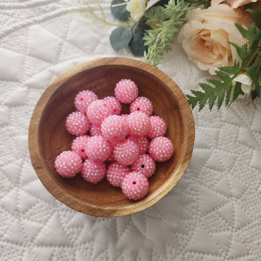 Candy pink rhinestones 20mm