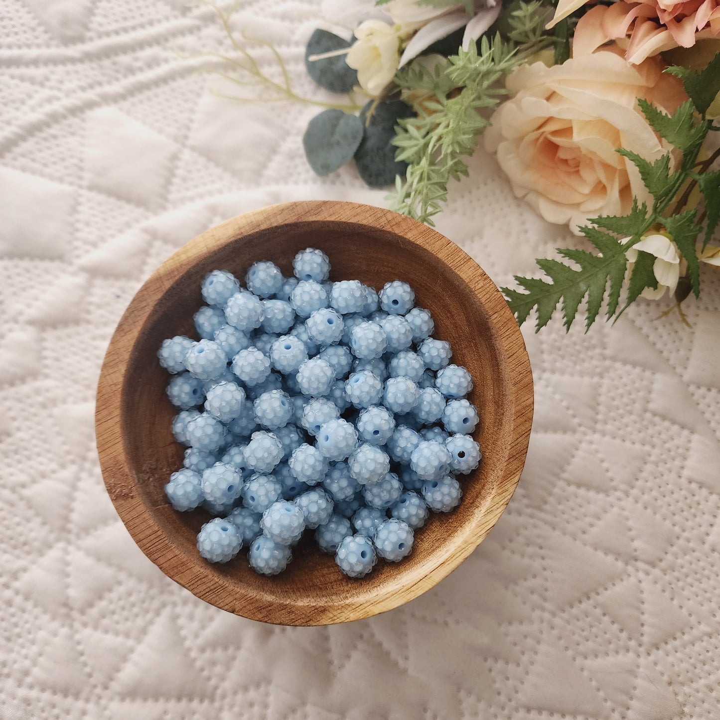 Sky Blue clear Rhinestones 12mm