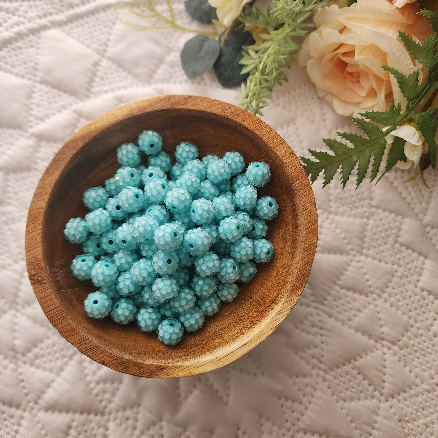 Aqua clear rhinestones 12mm