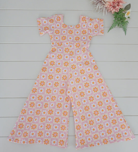 Retro Daisy Petal Playsuit size 2