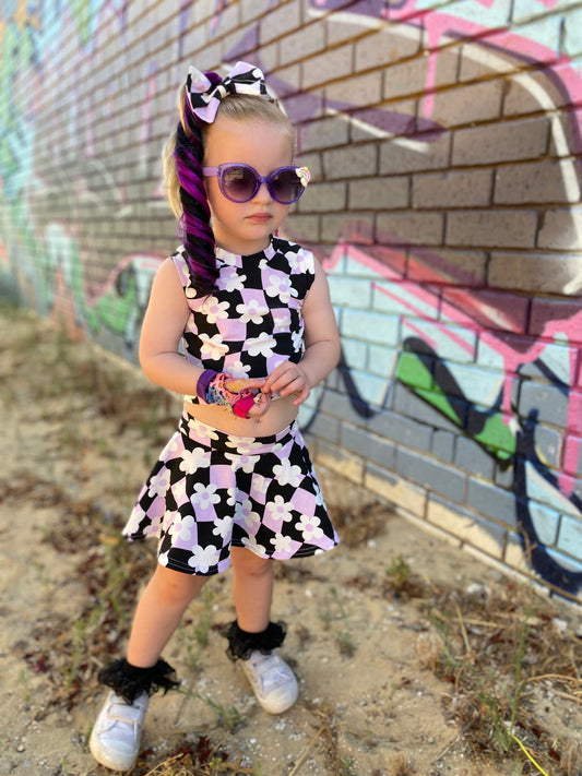 Daisy Check Crop Top