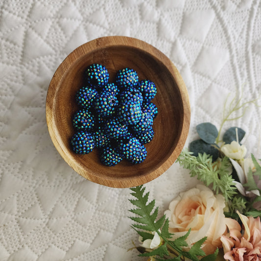 Moonlight blue rhinestones 20mm