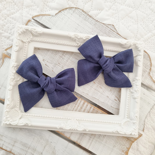 Navy Pinwheel Bow